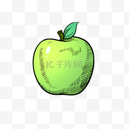 水果类装饰图案生苹果