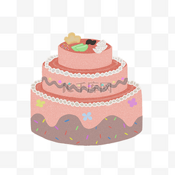 三层生日蛋糕