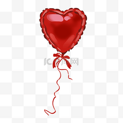红心气球图片_红色爱心气球