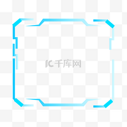 互联网装饰图片_未来感简约科技线条元素边框