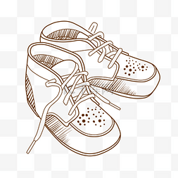 线描鞋子图片_线描鞋子手绘插画