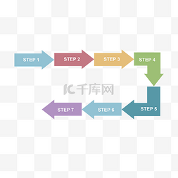 几何分类装饰图片_PPT箭头几何序列条目