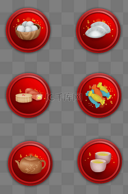 元宵节圆形图片图片_中国风图标美食图标