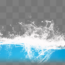 动感喷溅水浪图片_喷溅波浪水面水波纹元素