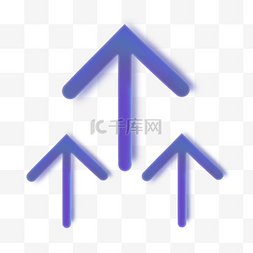 蓝标图片_蓝紫色向上时尚箭头
