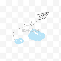 折纸飞机图片_在天空中飞翔的折纸飞机