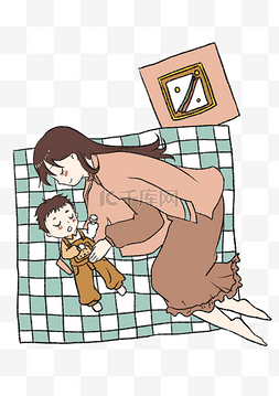 妈妈哄图片_母婴哄小孩睡觉