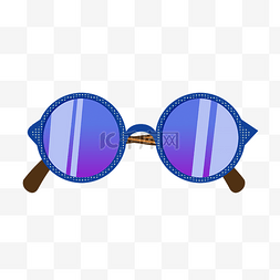 女士眼镜图片_蓝色女士眼镜