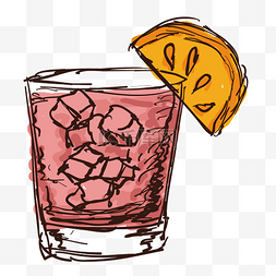 创意饮品手绘图片_手绘饮品杯子元素