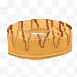 手绘食物甜甜圈插画