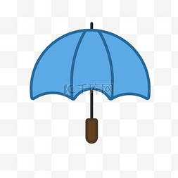 图标商务彩色图片_彩色手绘线稿雨伞元素