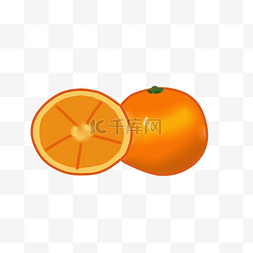 卡通黄色橘子插画