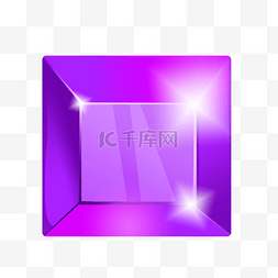 方形紫色渐变钻石