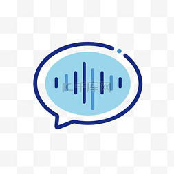 卡通科技图标图片_蓝色圆角对话框元素