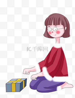 圆脸图片_卡通手绘服饰猪猪女孩小清新