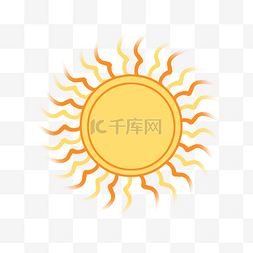 黄色花纹图案图片_卡通儿童渐变太阳