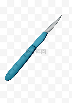 蓝色医疗手术刀 