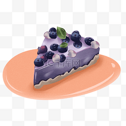 立体暖色系图片_立体蓝莓蛋糕