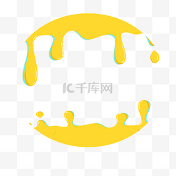 扁平果汁图片_矢量卡通扁平化黄色果汁边框
