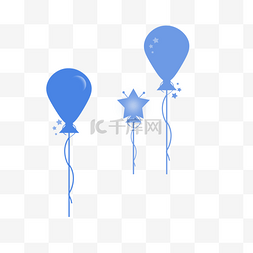蓝色气球可爱装饰