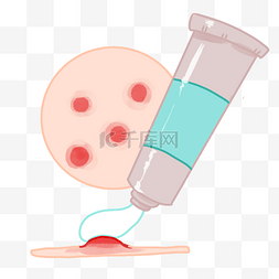 祛斑祛痘海报图片_卡通祛痘用品插画