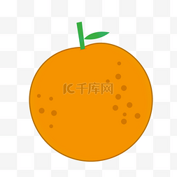 手绘橘色橙子水果免抠图