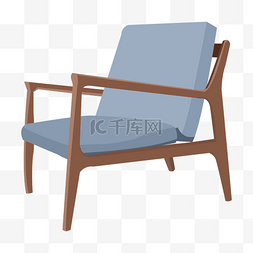 蓝色靠背椅图片_棕色实木椅子