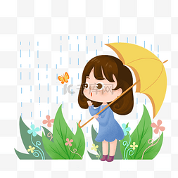 雨珠图片_谷雨节气蝴蝶