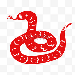 蛇图片_手绘毒蛇剪纸插画