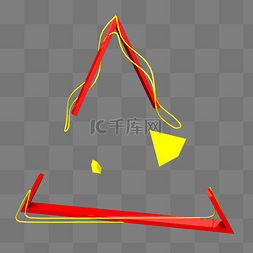 红色三角形图片_三角形边框C4D
