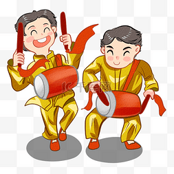吉林腰鼓图片_2019年新年民俗安塞腰鼓的男孩们
