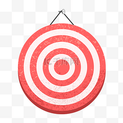 手绘红色圆形靶子