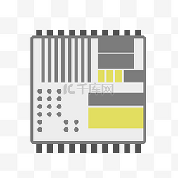 微电子矢量图图片_灰色芯片
