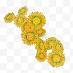 卡通黄色的阳光图片_黄色的花朵设计图