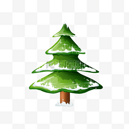 圣诞树免费下载图片_手绘卡通雪花圣诞树