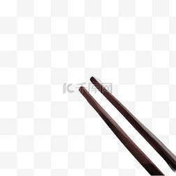 木头筷子图片_卡通黑色的筷子免抠图