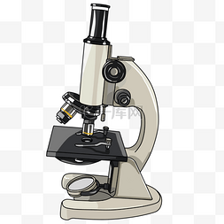 卡通显微镜图片_医疗显微镜手绘插画
