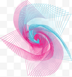 抽象梦幻几何图片_唯美彩色几何图案元素