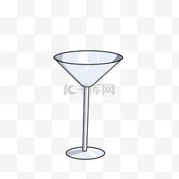可爱玻璃透明高脚三角酒杯