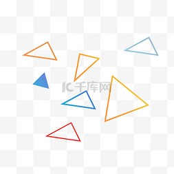 几何矢量图片_彩色线条三角形