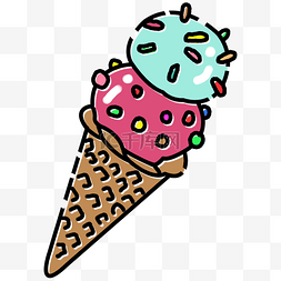  巧克力冰淇淋甜筒