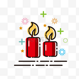 新年mbe图片_新年红色蜡烛MBE图标
