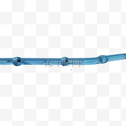 水管的图片_卡通蓝色的水管免抠图