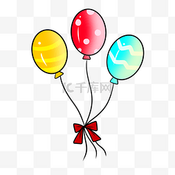 彩色气球蝴蝶结