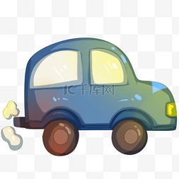 小汽车玩具图片_蓝绿色小汽车插画