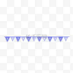 卡通数字分割线图片_旗帜数字分割线插画