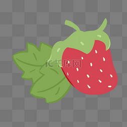 至尊红颜图片_扁平的卡通水果草莓