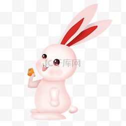 拿月饼的兔子图片_拿着月饼的兔子