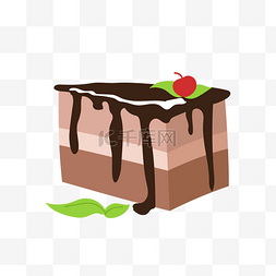 卡通巧克力蛋糕插图