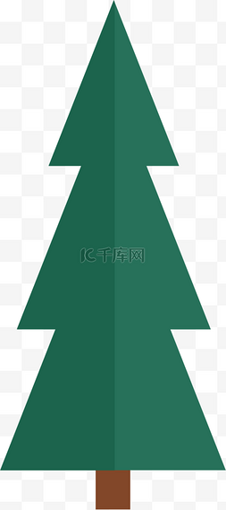 一株绿色的松树设计图